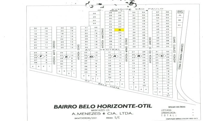 Belo Horizonte Otil QD A LOTE 21