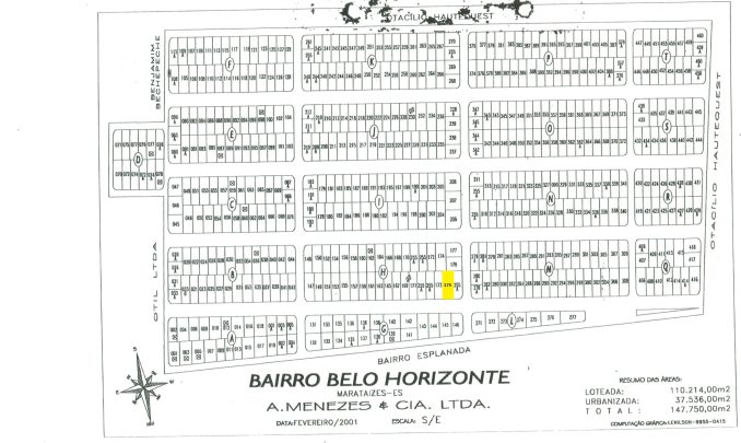 Belo Horizonte QD H LOTE 175